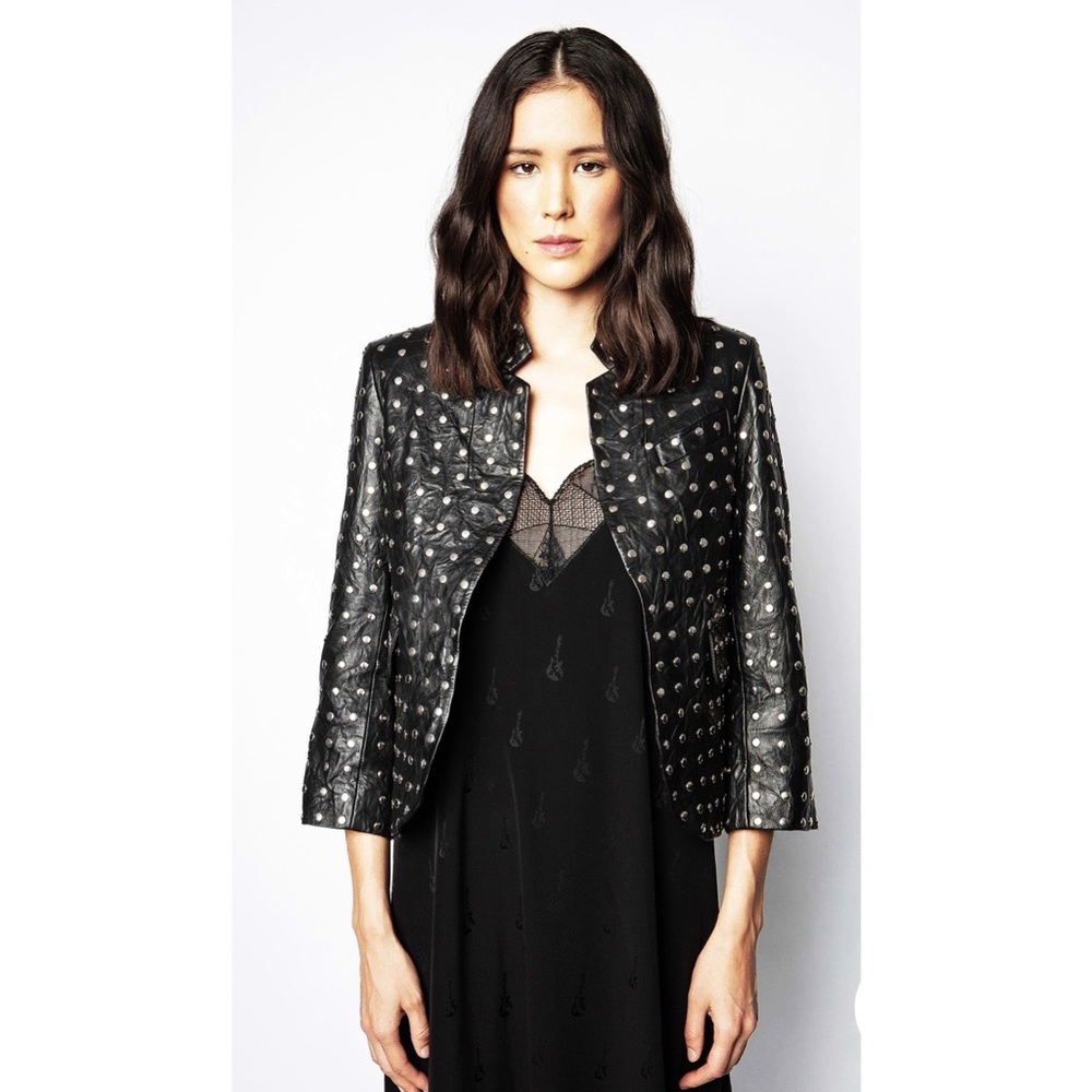 Zadig & Voltaire Verys Cuir Stud Leather Jacket